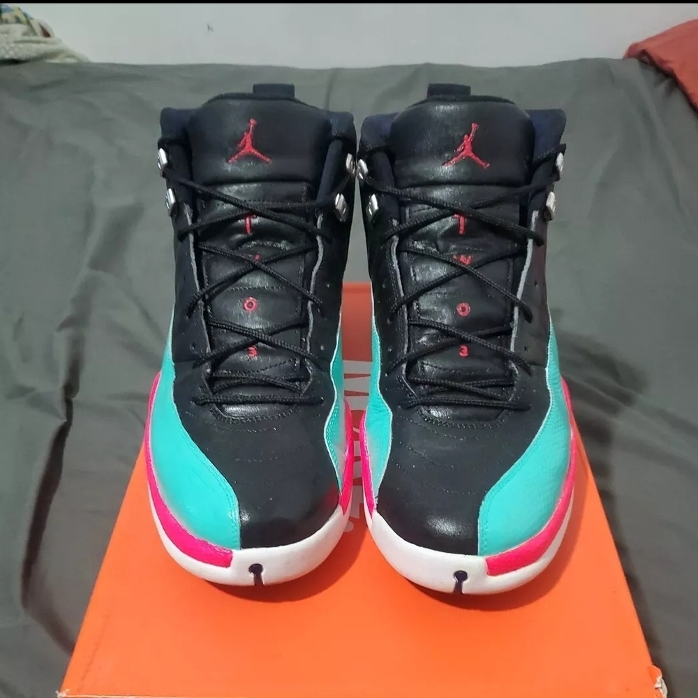 1 OF 1 Air Jordan 12 Retro MIAMI VICE Custom By Gabriel Goldwater Men's Size 13